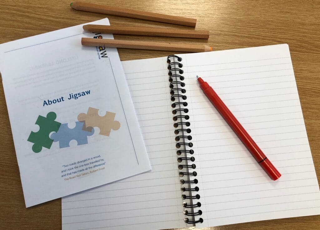 Jigsaw Workshop notepad prospectus