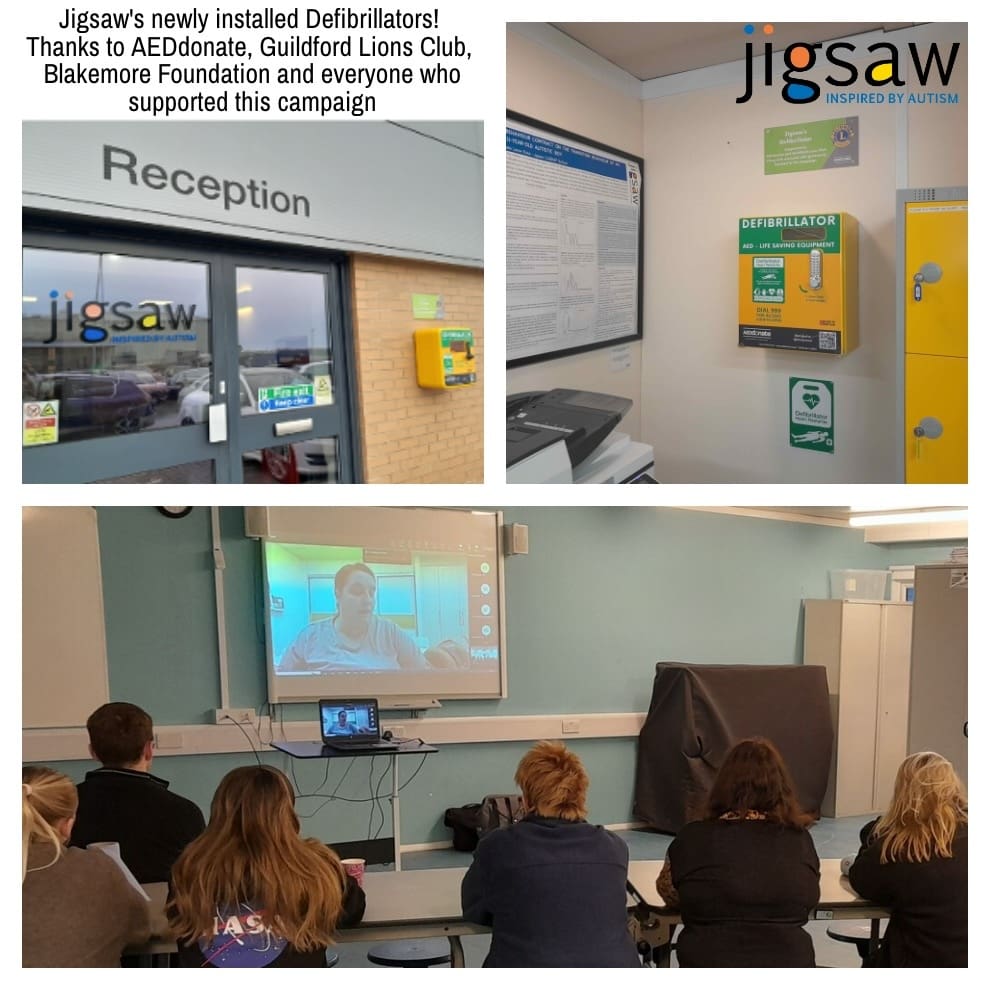 AEDdonate defibrillator at Jigsaw