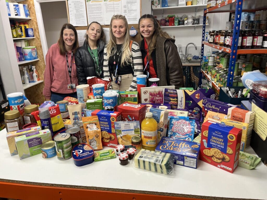 jigsaw school staff at foodbank